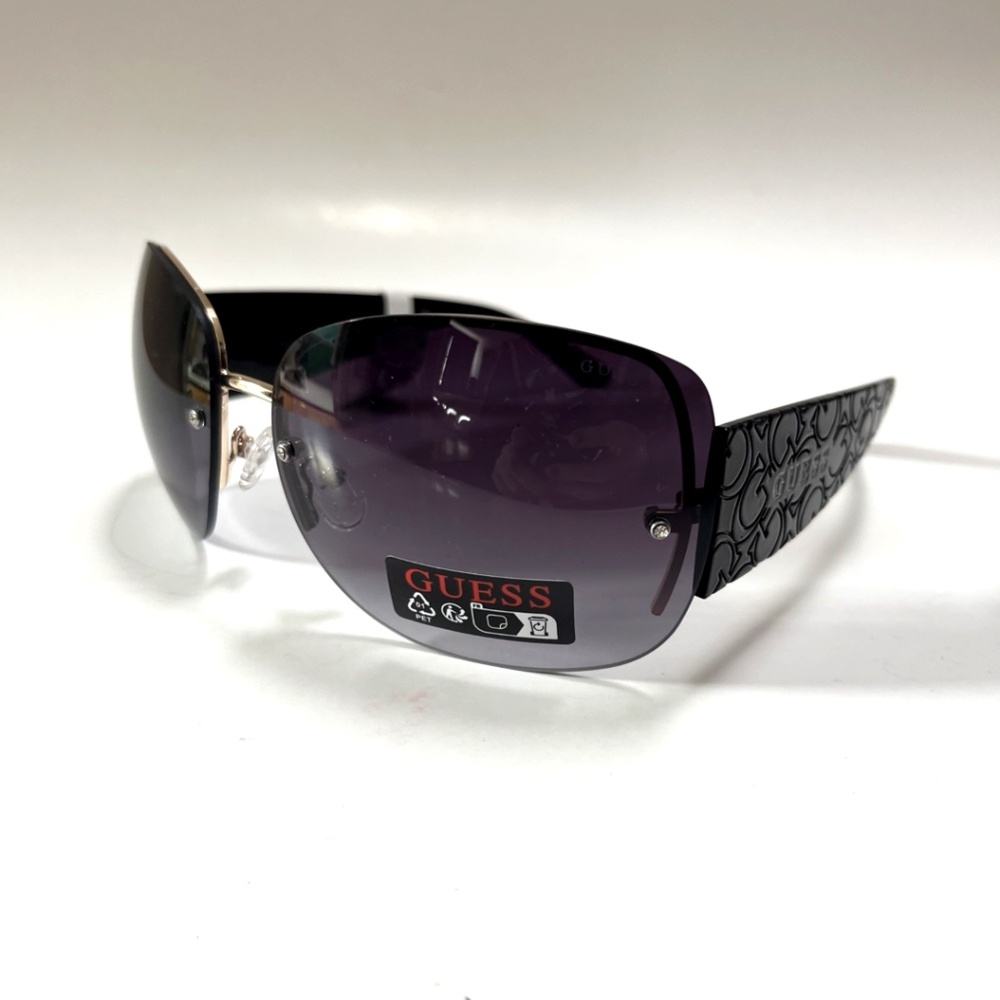 New GUESS Wrap Around Sunglasses GO00034 Acetate Embossed Black